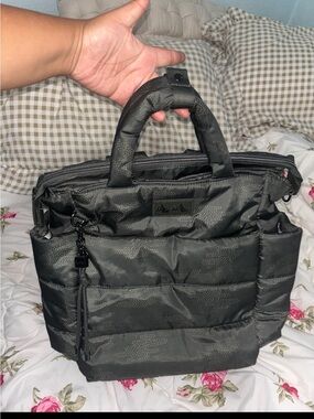 Itzy Ritzy Black Quilted Baby Bag Tote